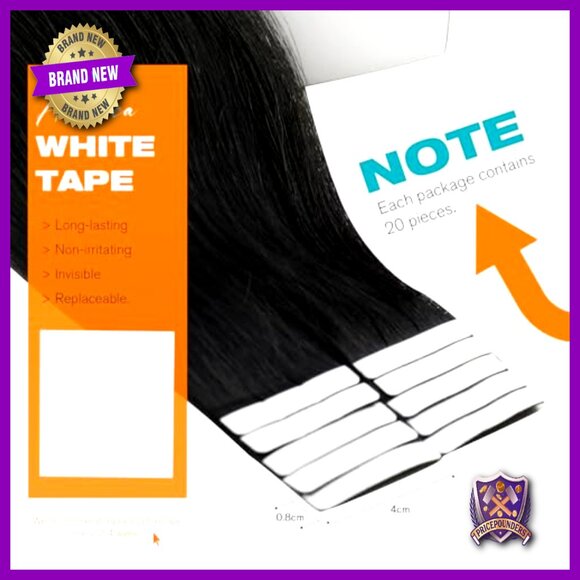 22 Inch Human Hair Tape Extensions 20 Pieces 50g Natural Look main image 4